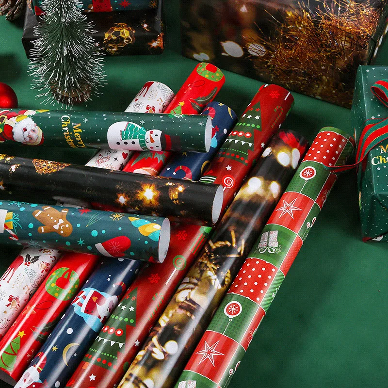 Christmas Wrapping paper Christmas birthday gift Christmas packaging flowers bouquet gift gift wrapping paper spot wholesale