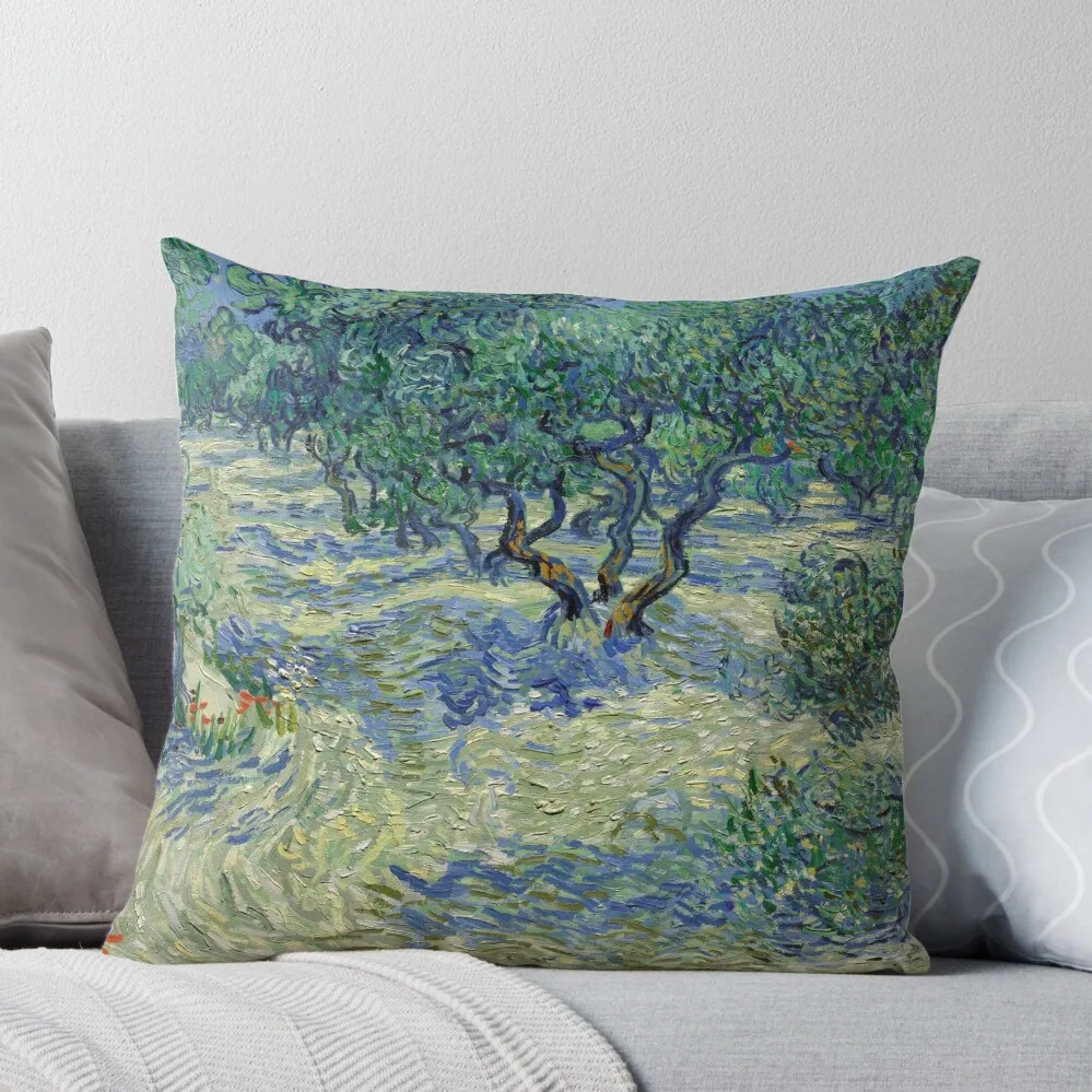 Olive Grove by Vincent Van Gogh Throw Pillow pillow cover christmas Luxury Sofa Cushions