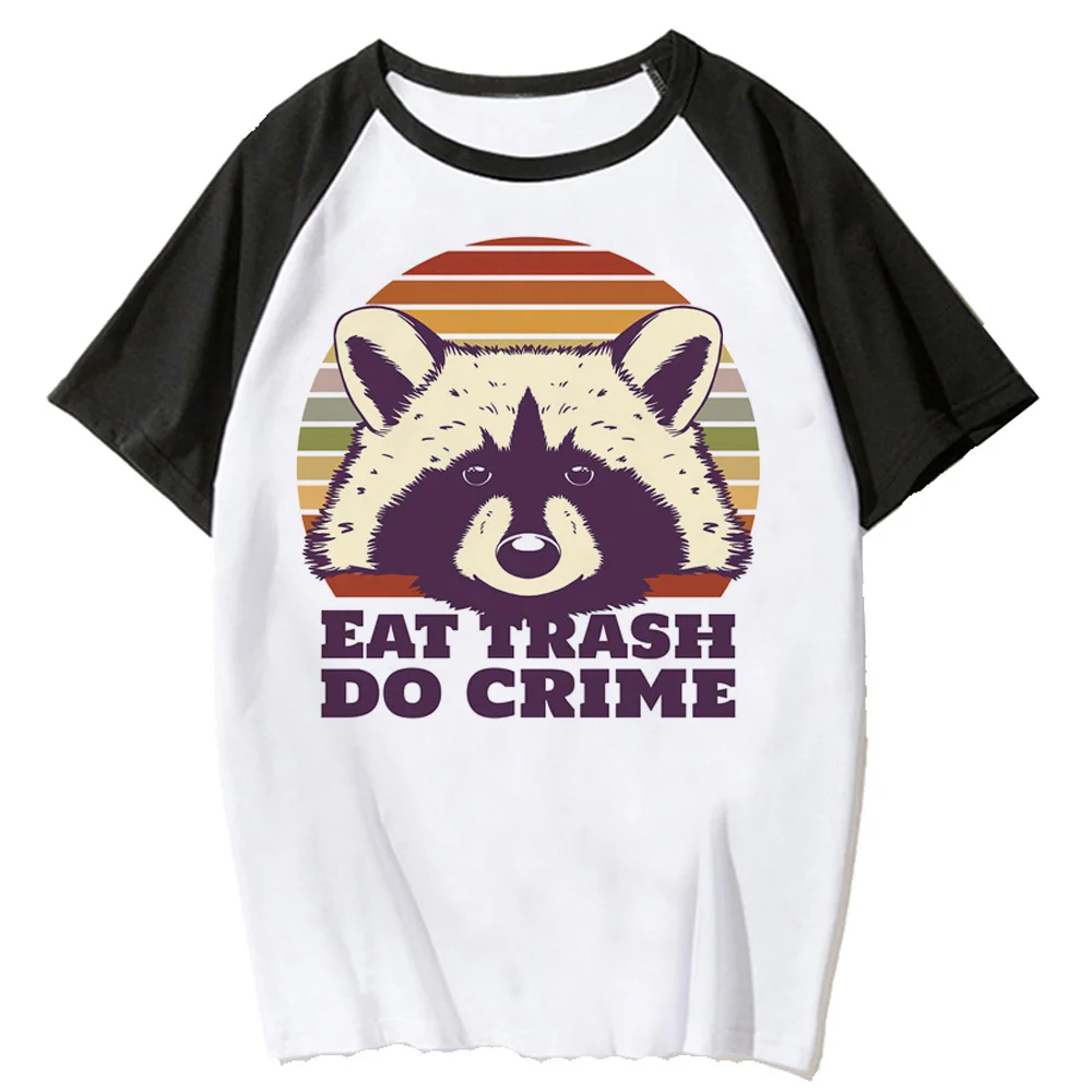 Racoon tshirt women funny streetwear t shirt girl designer clothes