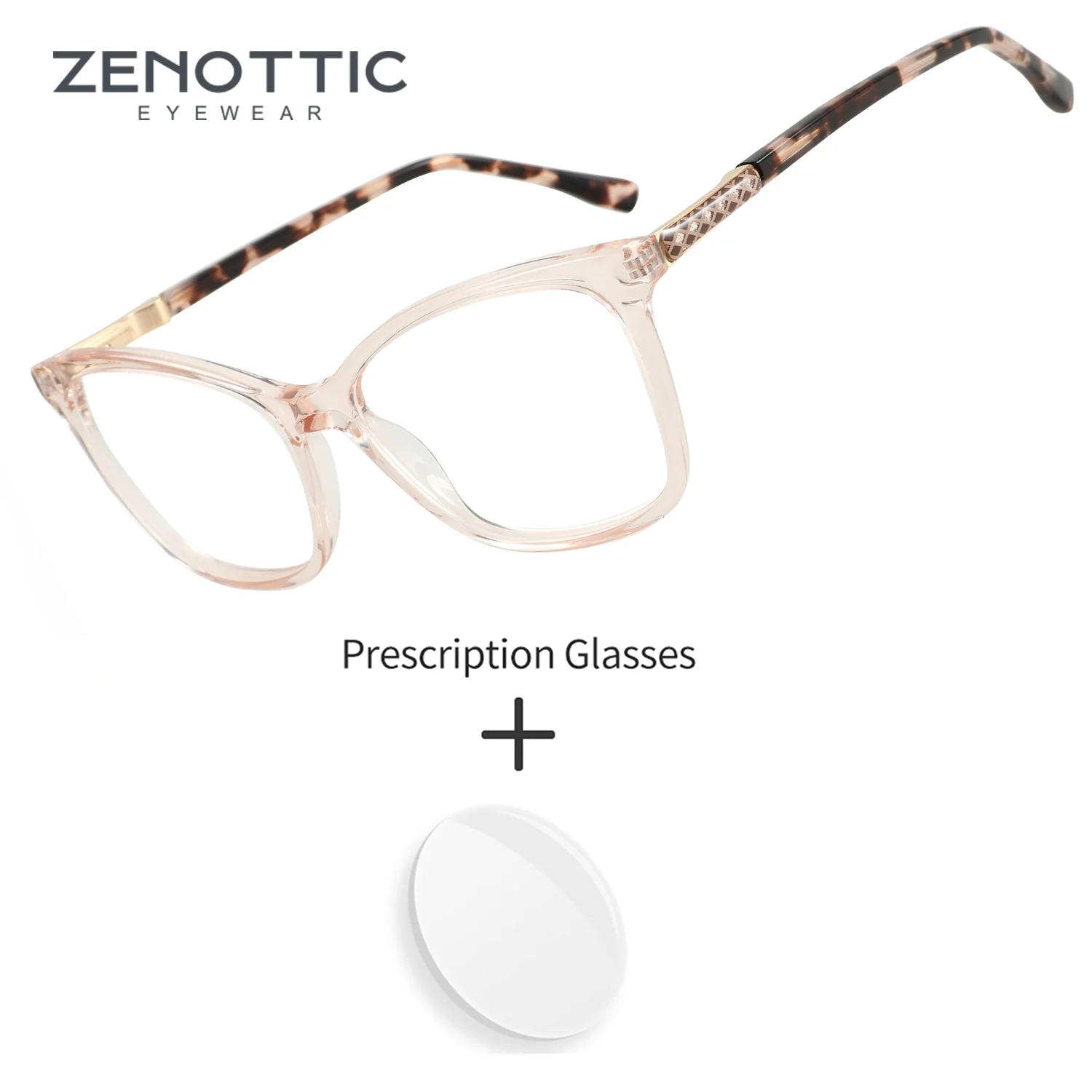 

ZENOTTIC Handmade Acetate Prescription Glasses Women Butterfly Photochromic Anti-Blue Light Myopia Medical Optical Eyeglasses