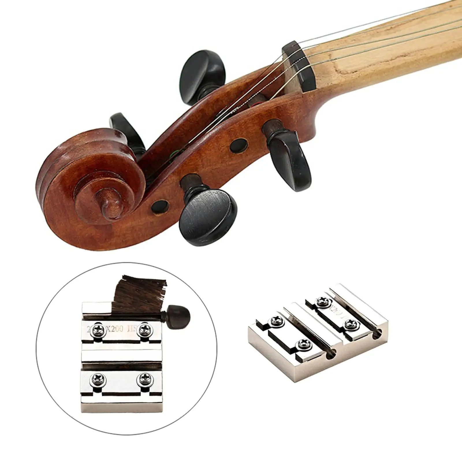 Violin Peg Shaver Zinc Alloy Tool with Reamer Holes for 3 4 4 4 Violin Peg Fitting and Making