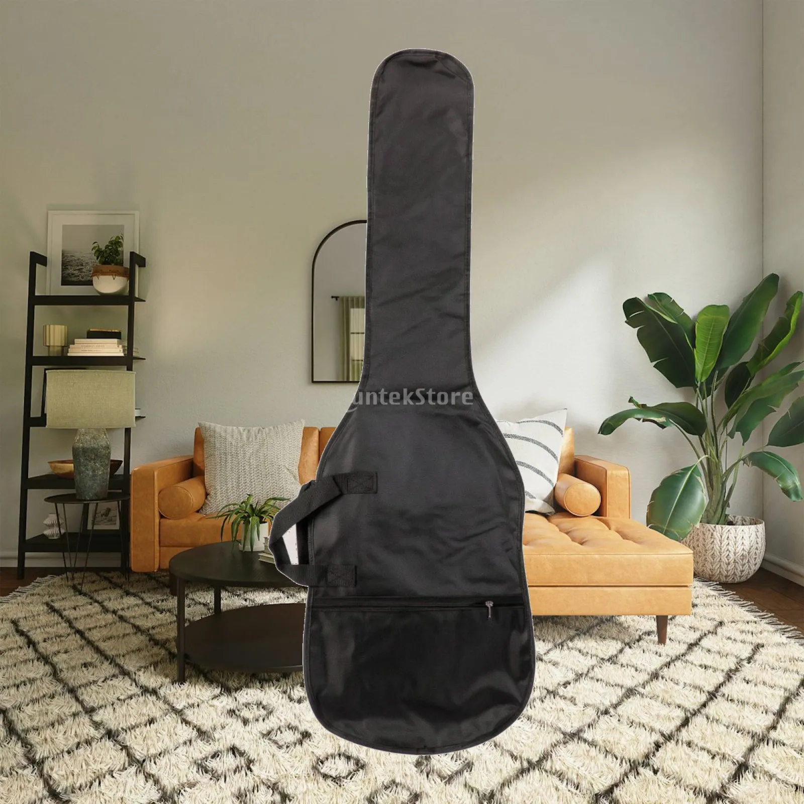 Electric Bass Guitar Backpack Case Shielded Oxford Cloth Bass Guitar Case Waterproof for Artists, Music Students, Rehearsals,