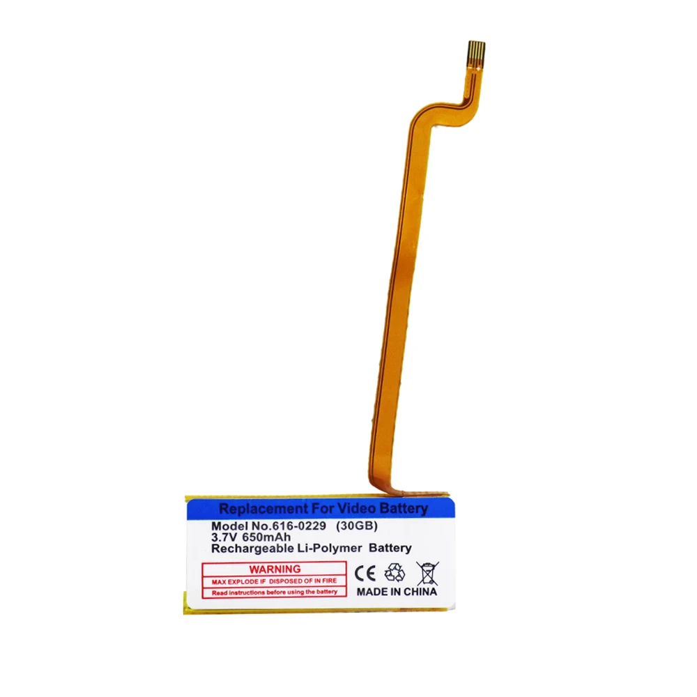 650mAh A1036 A1136 Battery For IPod Classic Gen 5 5.5 Video 30GB 616-0229 616-0232 60GB 80GB 6TH 7TH 80GB 120GB Thin 160GB