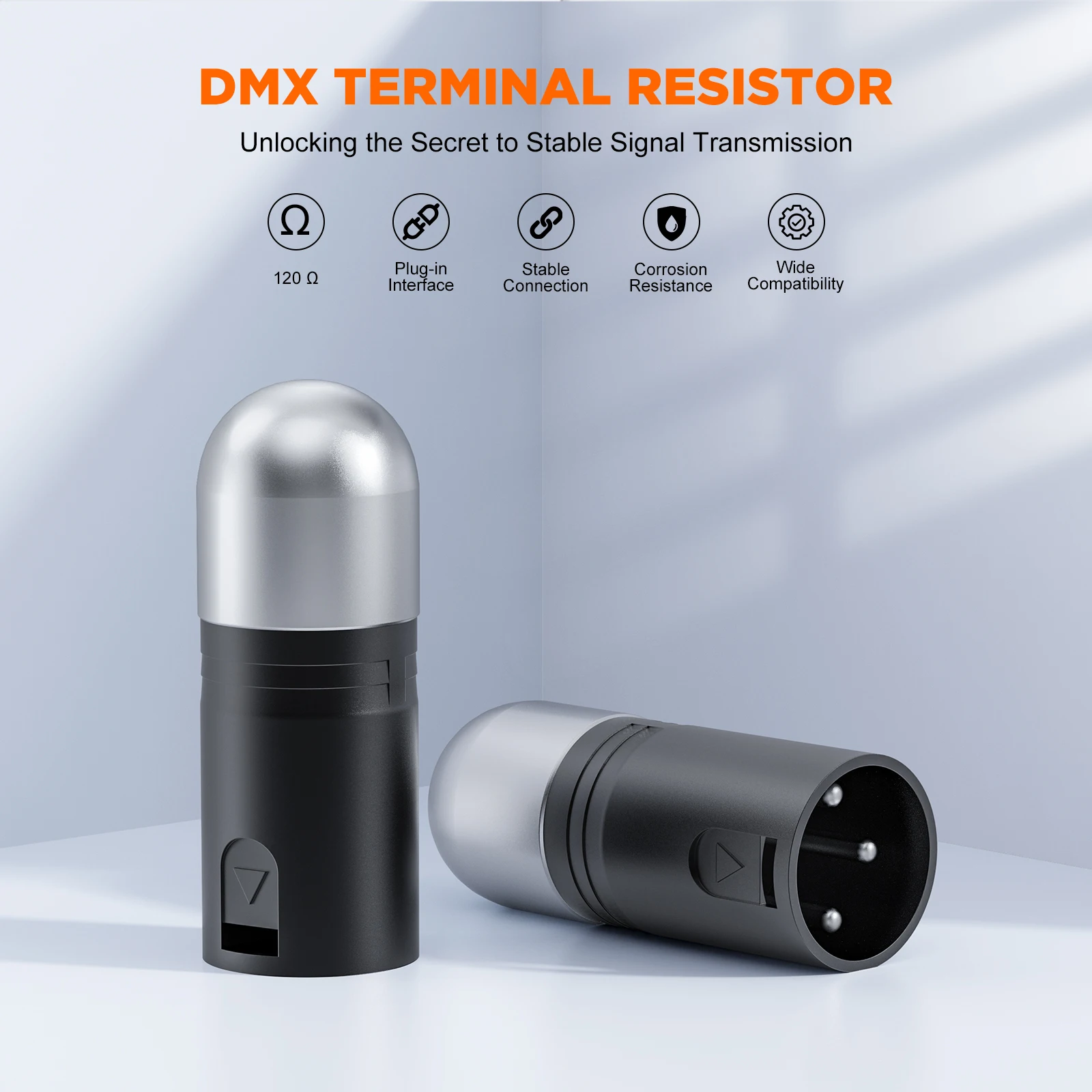 2/4/8/10PCS DMX Terminating Resistor XLR 3Pin DMX 512 Terminator Resistor para luz de palco Moving Head Light Par Light