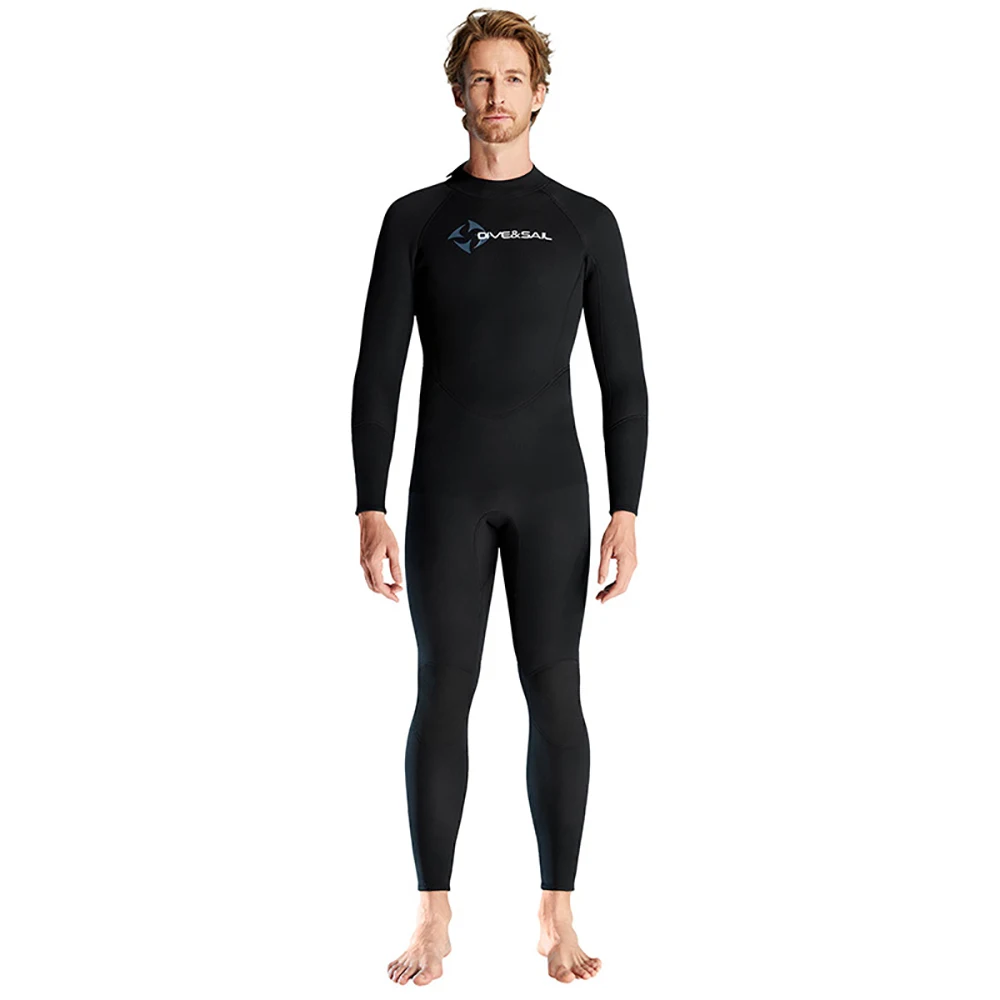 Men's 1.5mm Neoprene Snorkeling Suit Warm Anti-Jellyfish Cold-Proof One-Piece Back Zipper Wetsuit For Swimming Drifting Surfing