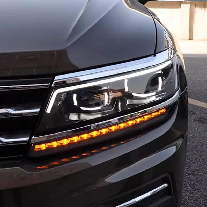 Longding es adecuado para la modificación de lentes de luz de circulación diurna LED de alta gama del conjunto de faros Tiguan L