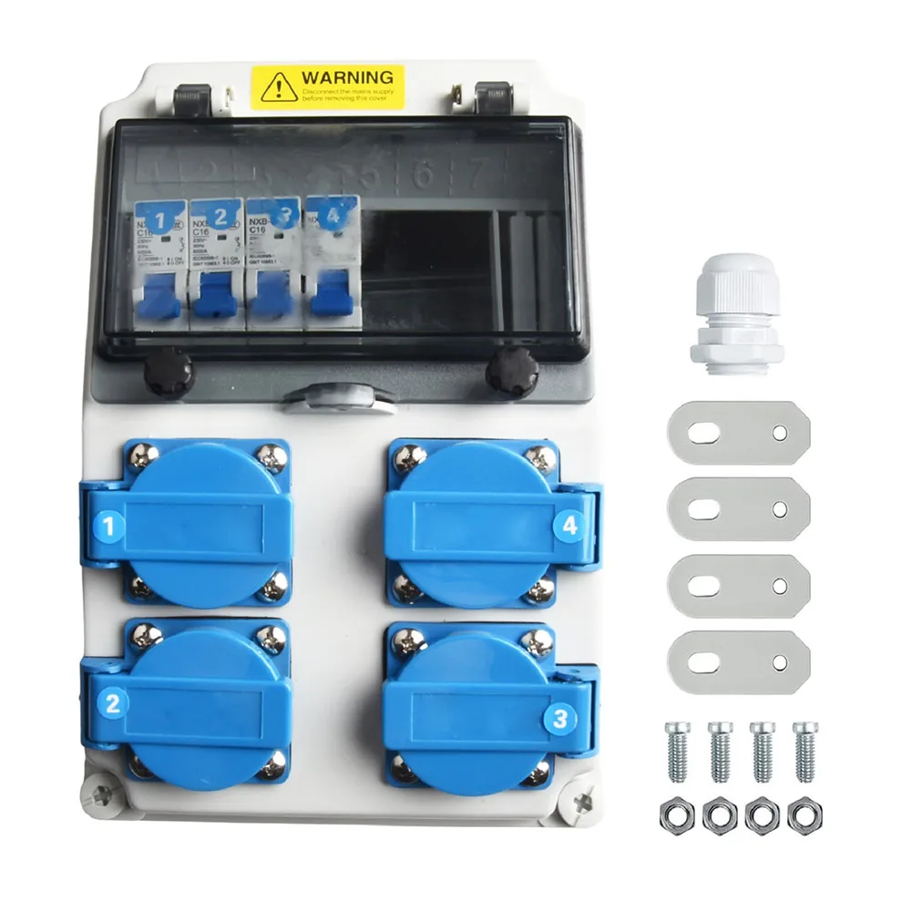 Water Resistant ABS Material Construction Power Supply Box Equipped with Multiple Outlets to Ensure Efficiency