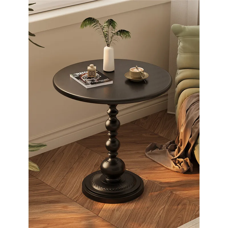 90 Retro Nordic Sofa Side Table Decoration Shelf Desk Coffee Tables Corner Iron Balcony Small Round Table