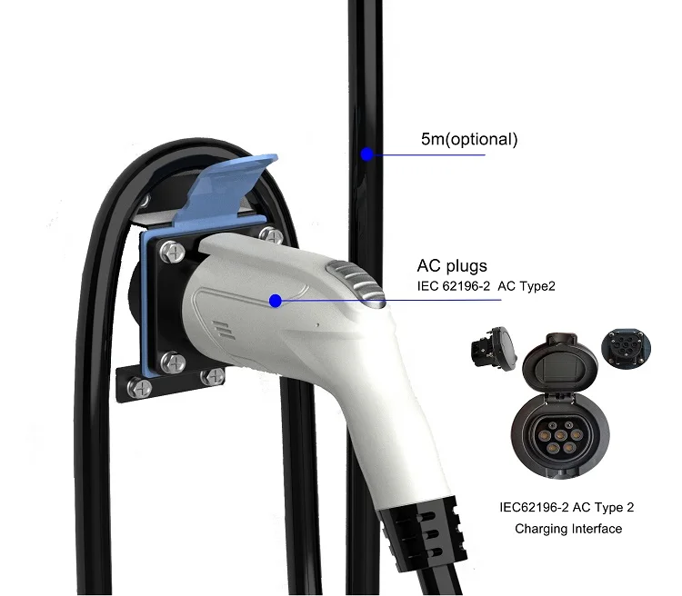 32a ac carregador carro elétrico padrão europeu evse 7kw 11 kw wallbox ev estações de carregamento para grande