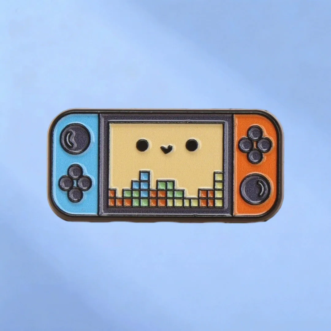 Retro Game Console Enamel Pin - Cartoon Punk Gaming Badge for Backpack Clothing DIY Accessory Gift