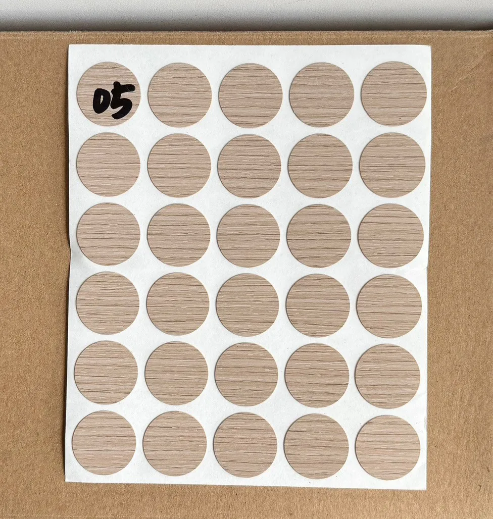 16/30/35Pcs Self Adhesive Furniture Screw Cap Cover Stickers PVC Round Stickers For Wood Craft Desk Cabinet Decorative Decals