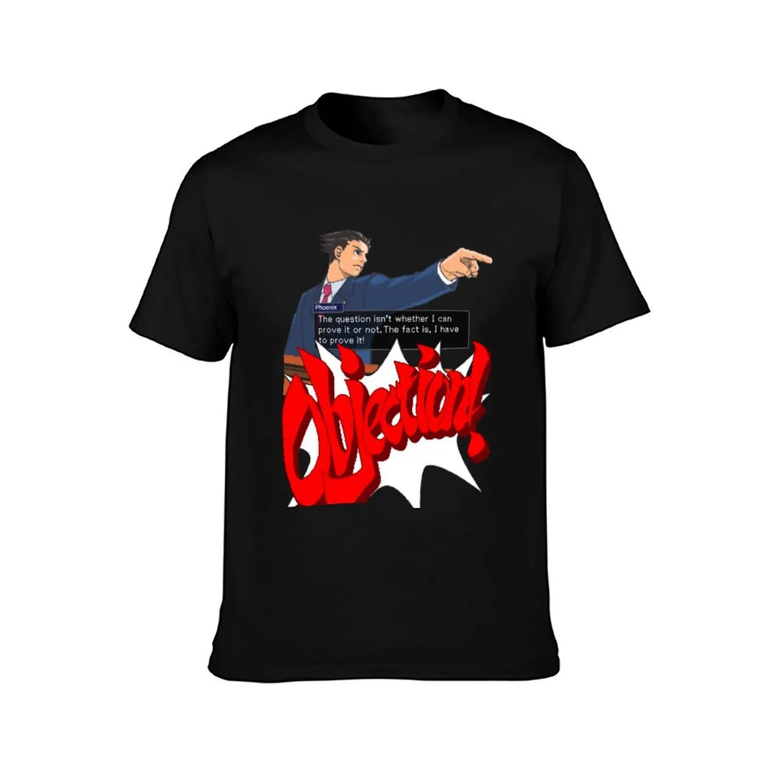 Ace Attorney - Phoenix Wright T-Shirt, Summer Casual Cotton Tee, Oversized Streetwear Tops, Vintage Graphic Print, 100% Cotton