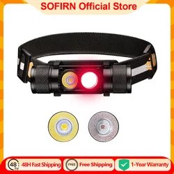 H25LR LED 90 High CRI Rechargeable Headlamp Powerful Lightweight Head Flashlight with Bright White Light 660nm Deep Red Torch