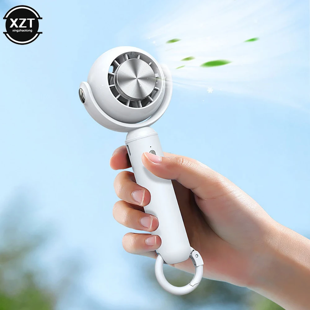 2000mAh Mini Handheld Cooling Fan Office Home USB Rechargeable Desktop Refrigeration Fan Outdoor Portable Air Conditioning Fan