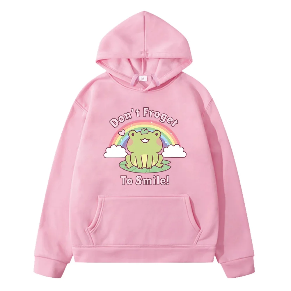 Animal Frog Cute Print Hoodies Boys and Girls Casual Sweatshirts Long Sleeve Kawaii Graphic Clothing Children Sudaderas Autumn