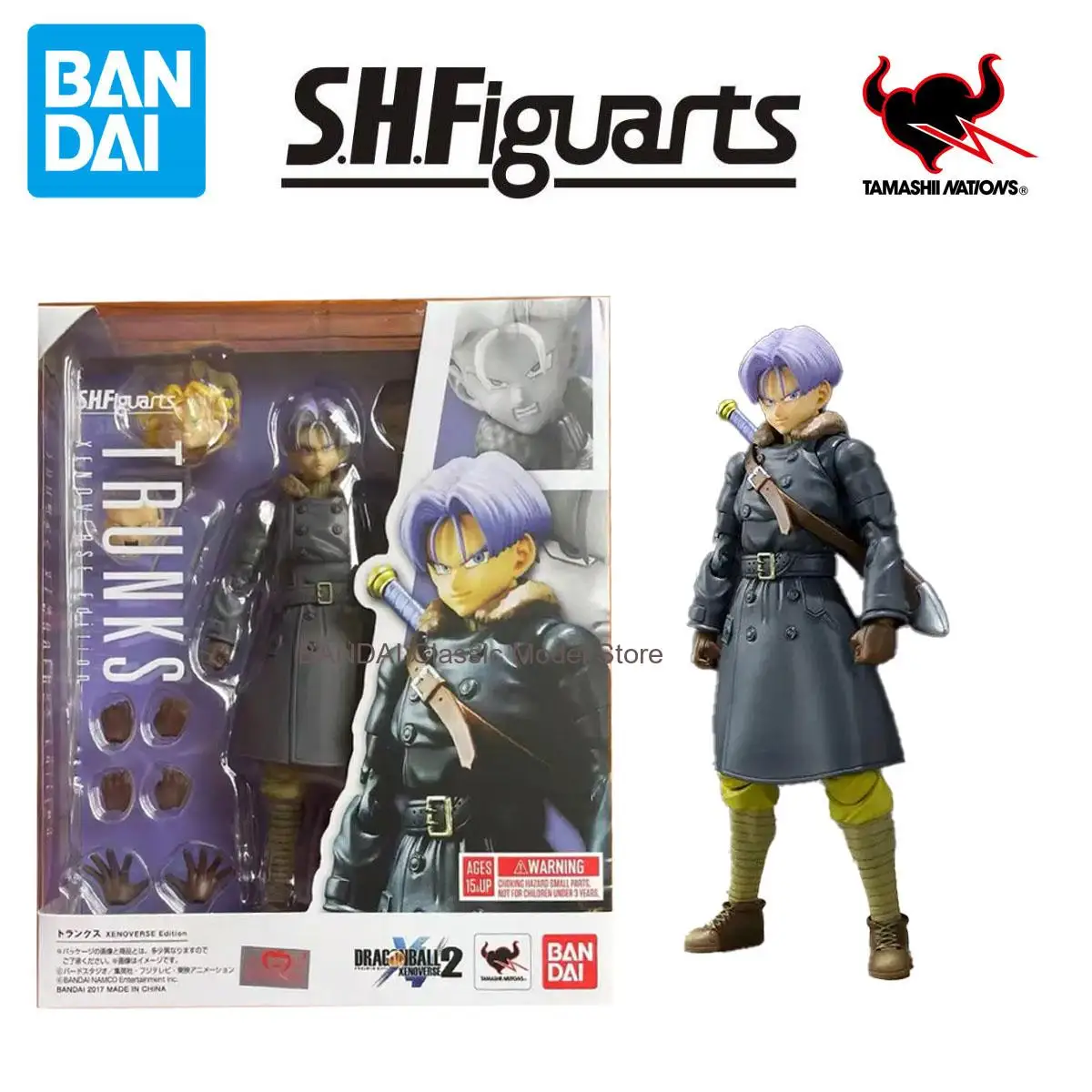 Figuras de Acción 100% Originales de Bandai Shf Sh Figuarts Dragon Ball Xenoverse Edition Trunks, Juguetes de Anime de Colección