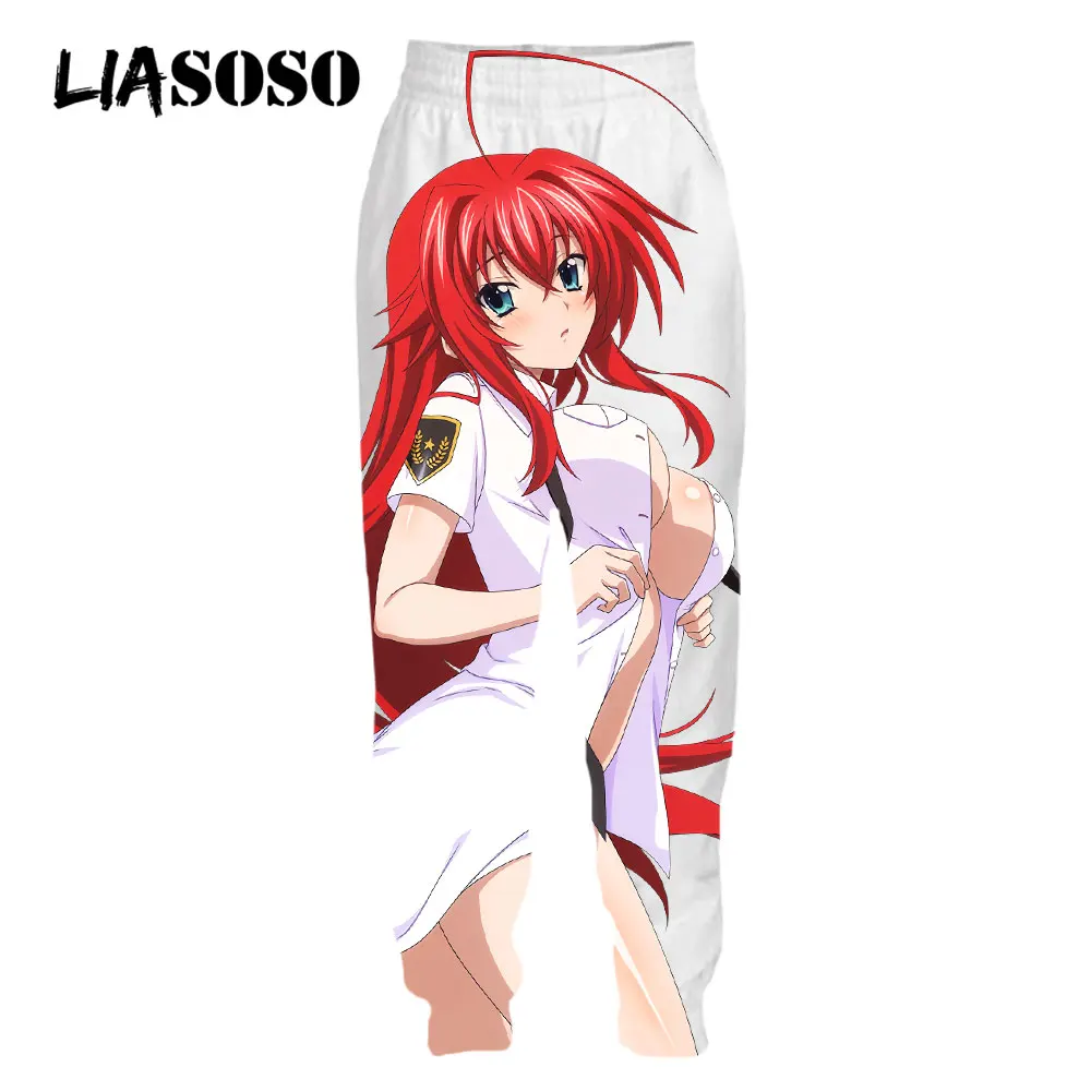 LIASOSO Men\'s Pant Anime High School DxD 3D Print Sexy Bikini Girl Cosplay Men Trousers Sweatpants Streetwear Oversized Pants