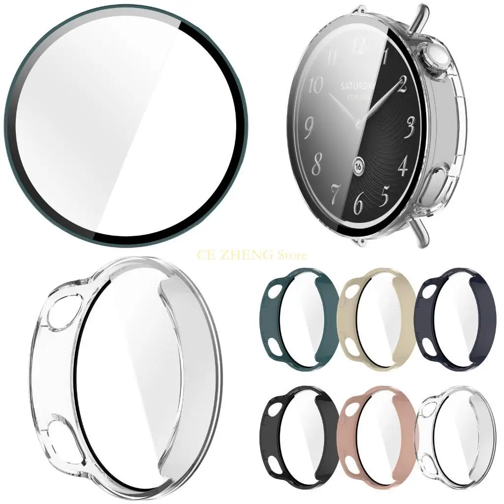 시계 용 E56B 스마트 워치 케이스 41mm 화면 보호기 PC 범퍼 올라운드 커버