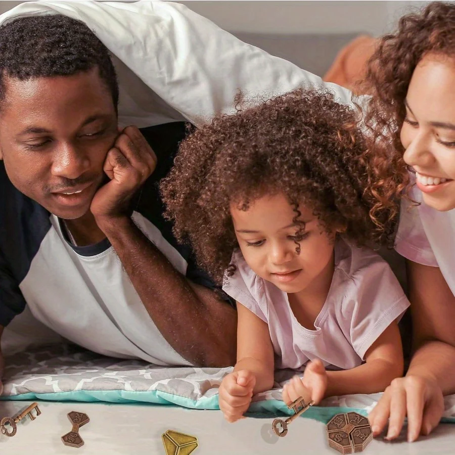 3-delige set metalen hersenkraker puzzel speelgoed IQ uitdagingsspellen oplossing ontgrendelen voor kinderen en volwassenen perfecte feestuitdaging cadeau