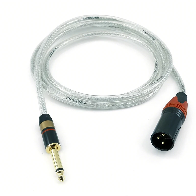 

1/4 Inch TS to XLR Male Balanced Cable, Multi-Layer Shielding Design, Improves Sound Resolution, for CD Players/Hi-Fi Systems