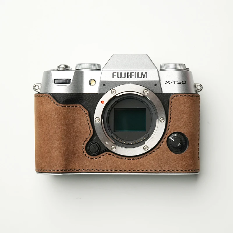 Mr.Stone voor Fujifilm XT50 Camera Case Beschermhoes Cover Accessoires voor Fujifilm X-T50 Camera Handgemaakt Echt Leer