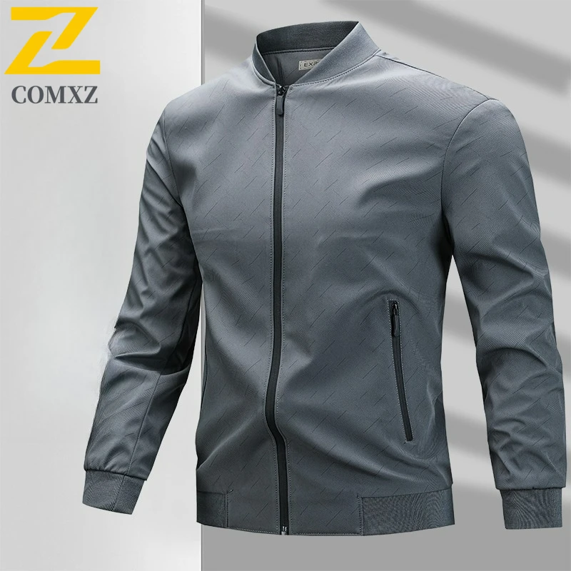 Classics Baseball Jacket Man Business Trendy Windproof Waterproof Jackets Spring Autumn Loose Fit Lightweight Breathable Coats
