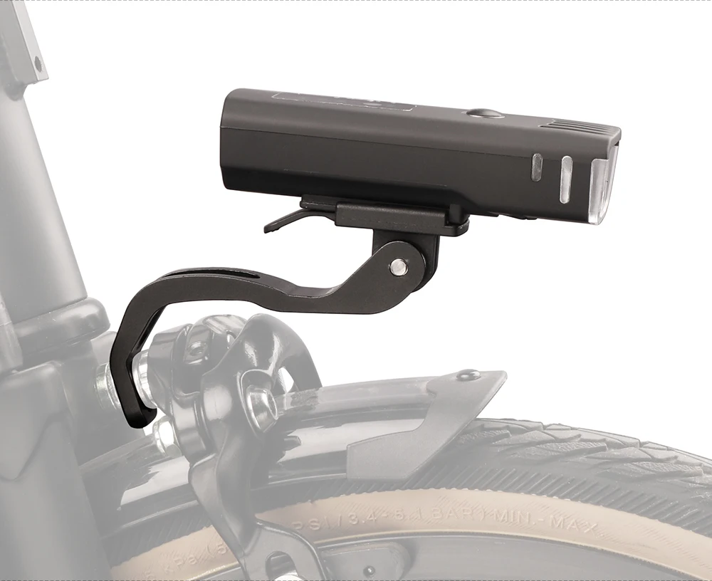 Deemount Vorderradgabel-Scheinwerferständer, passend für CATEYE/XOSS/Trek für Brompton-Faltrad 15 ° Warping Computer-Halterung für Gopro/Garmin – Detail 11