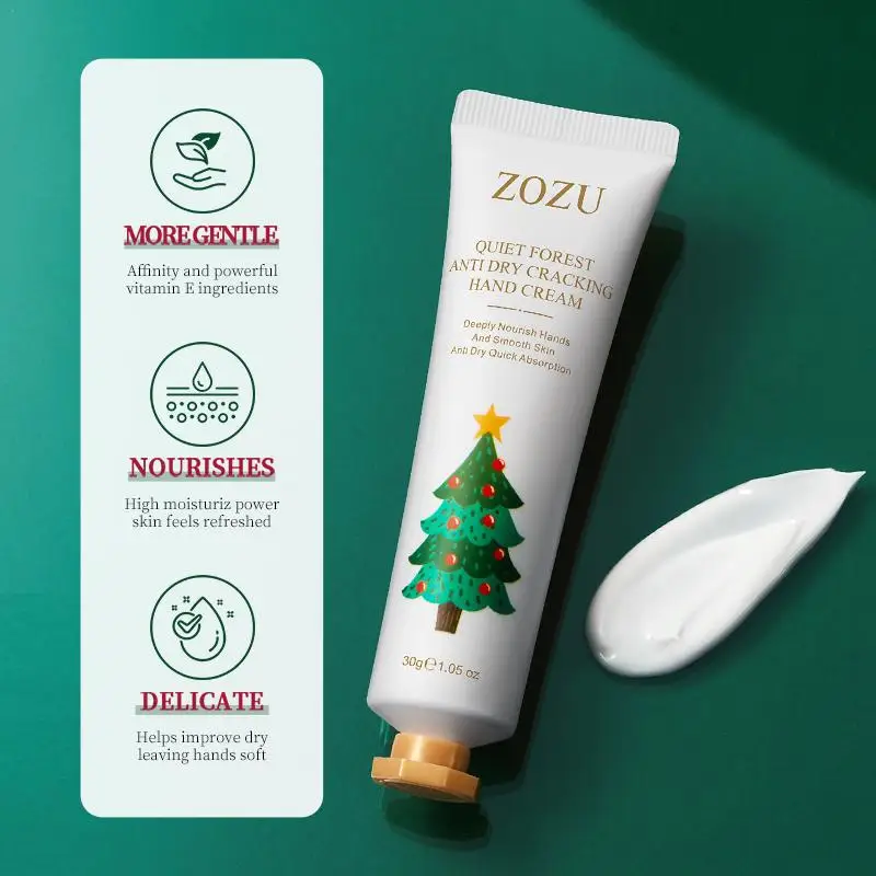 

FOR ZOZU Hand Cream Moisturizing Hydrating Anti-drying Anti-wrinkle Anti Repairing Hands Care Christmas Tree Hand Cream 30g