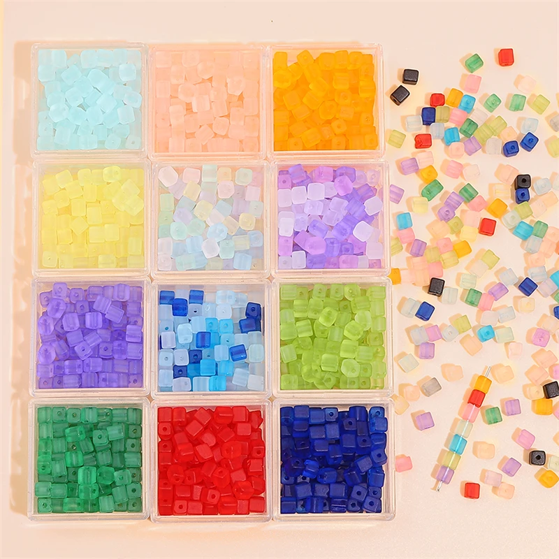 

Glass Seed Beads Loose Mix Beads Bracelet For Jewelry Making DIY Necklace Unique Beads Earrings 5mm (about 100pcs )