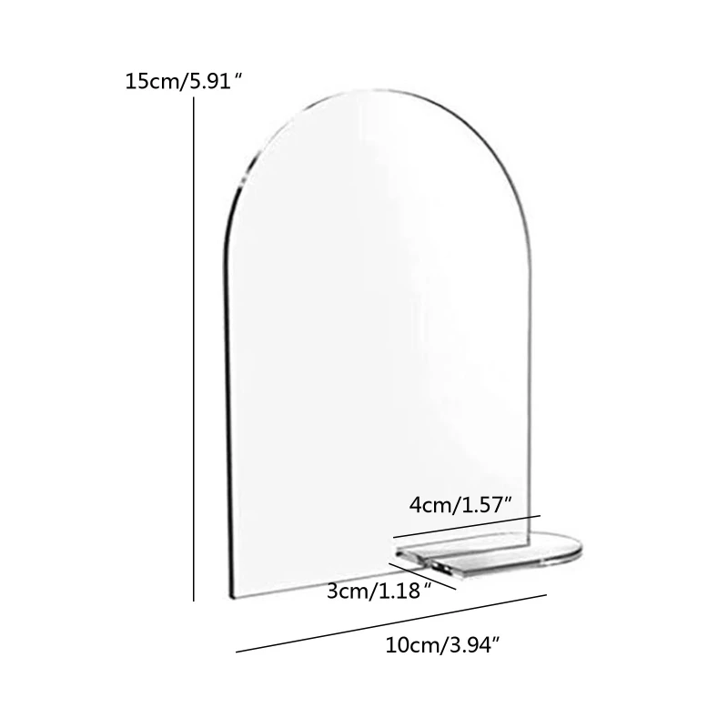 5 Pieces Arch Table Sign Acrylic for Seat Card Guest Name Tag Wedding Banquet Round Top Transparent Place Card for Weddi