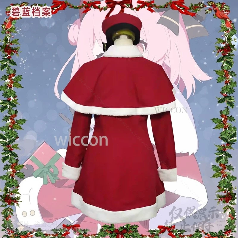 Sumi Serina Blue Archive Anime Game Cosplay Costume Christmas Nurse Red Dress Lolita Pink Wigs For Girls Woman Party Customized