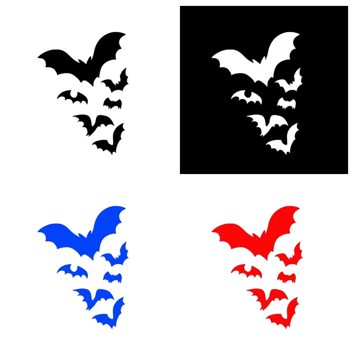 

Car Bat Swarm Flying Decoration Stickers - PVC Vinyl Decals for SUV, Camper, RV, Van, and Bus Vehicles