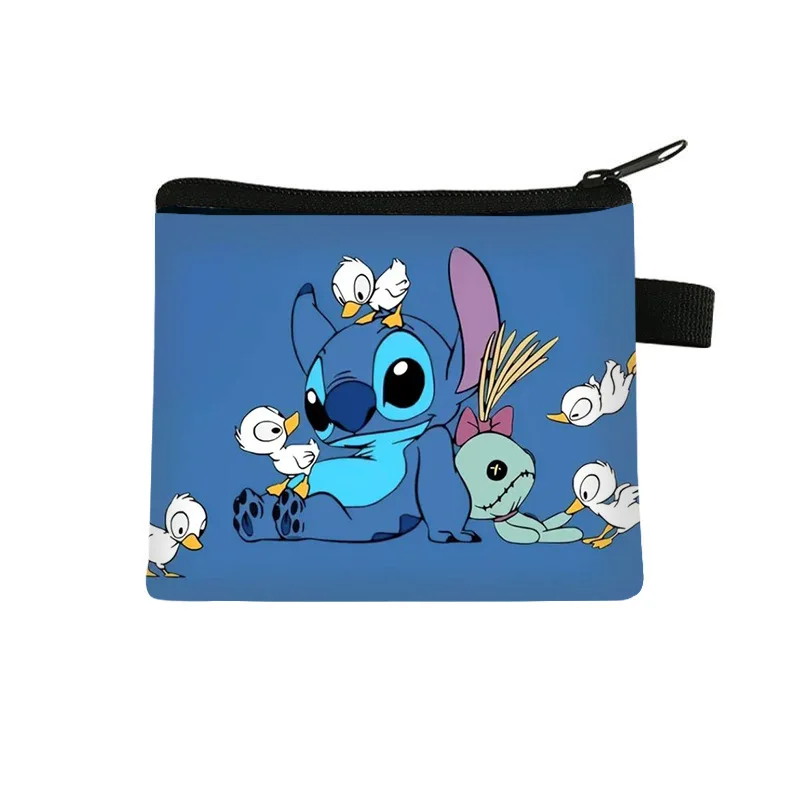 2024 New Disney Stitch Cute Coin Purse Lilo and Baby Girls Mini Zipper Storage Bag Sanitary Napkin Bag Children's Piggy Bank