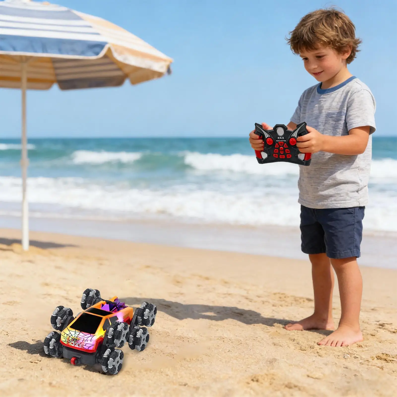

RC Truck 360 Degree Spin 8 Wheels Toys Transform Rechargeable Truck Toys For Kids Boys Girls Home School Indoor Backyard Outdoor