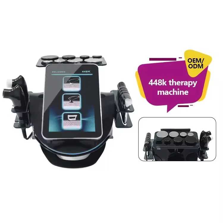 New Model Deep Heating Therapy Physiotherapy Machine Lifting Beauty Machine 448KHZ With Tecar*3 Handles 8 Heads