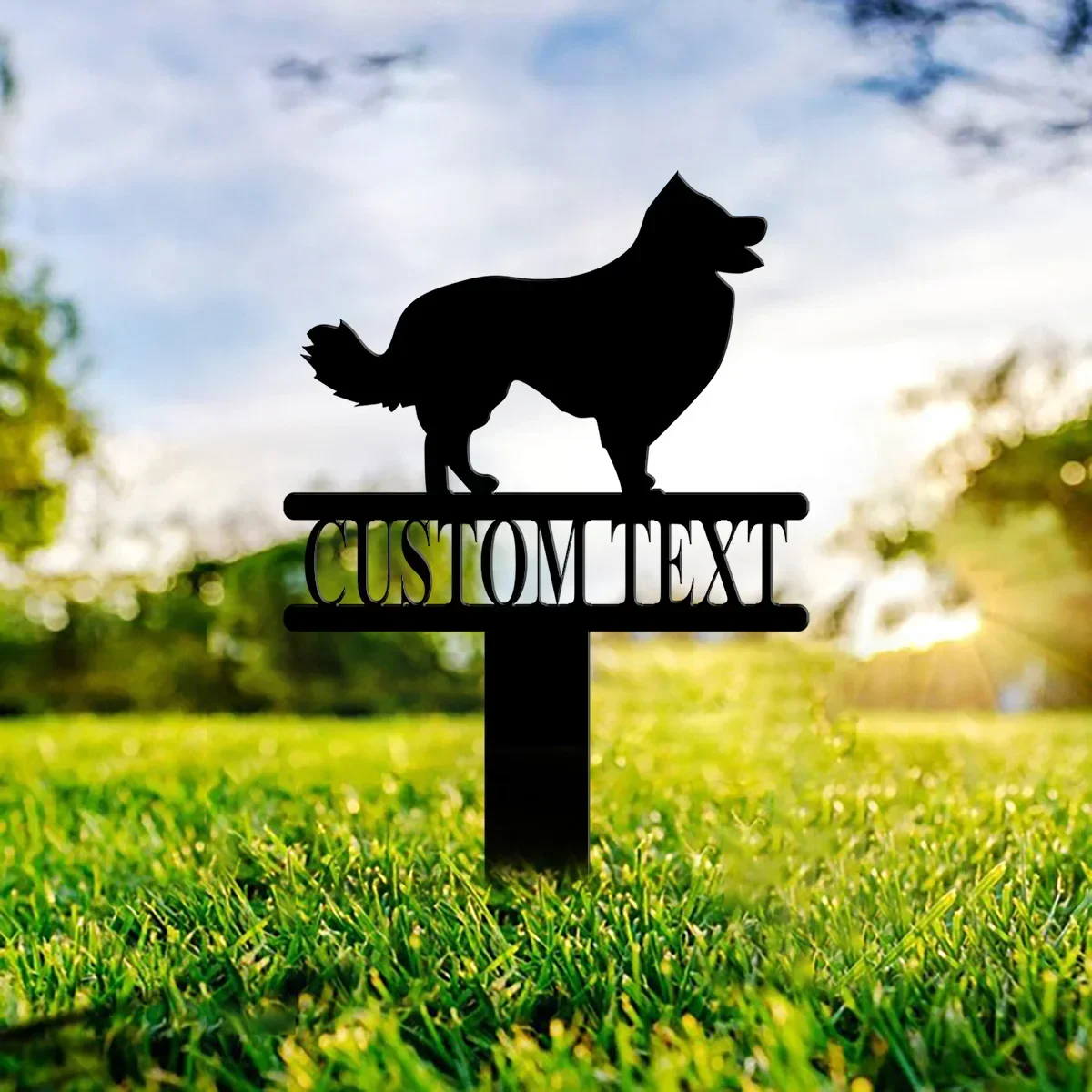 Custom Personalized-Collie Yard Stake with -Name, Collie Sign, -Metal Stake, Collie, Collie Name Stake, Dog Lovers, Dog Sign