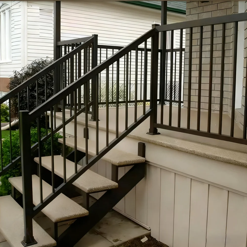 Balaustradas de palheta personalizadas, liga de alumínio extrudada, varanda, escada, instalação diy, resistente à ferrugem, proteção uv