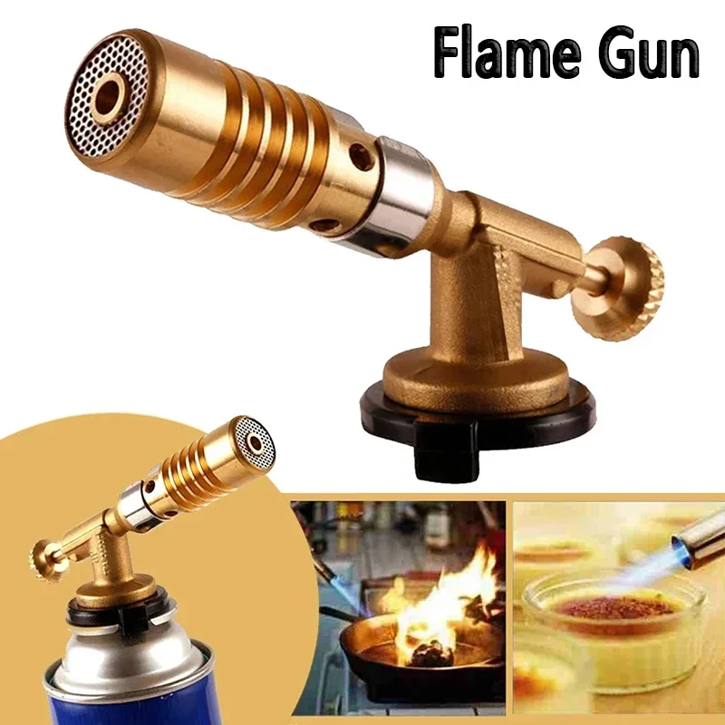 Gas Burner Welding Torch Flame Gun High Temperature Brass Copper Gas Torch Blowtorch Brazing Solder Propane Welding Plumbing