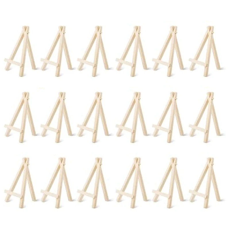 

Деревянный Мини-мольберт 18 шт., маленький деревянный мольберт для маленького холщового держателя, Детские Поделки, знаки, фотографии, подарок, поделки своими руками