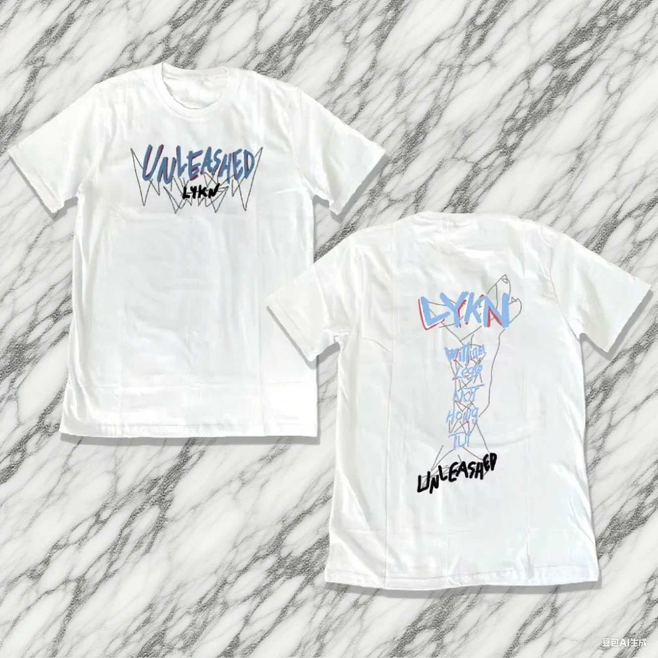 Unleashed تي شيرت مطبوع Boy Grup William Lego Nut Hong Tui Thai Enthu بتمشيط القطن الرجال ملابس حريمي القوطي Y2k المتضخم