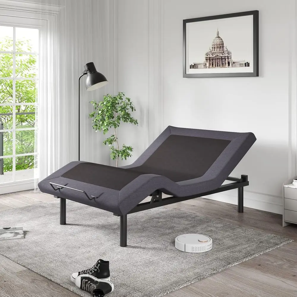 

WEEWAY ull Size Ergonomic Adjustable Bed e Smart Electric Bed Base with 2.0 Upgraded Mot, Independent Motorized and oot Incline,