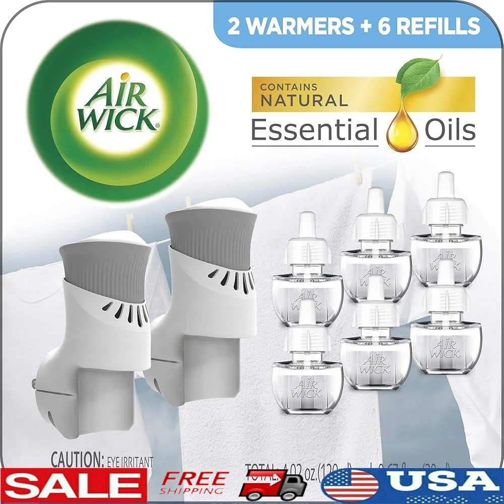 

Стартовый набор с ароматом масла, 2 подогрева, 6 стержней, свежий лен, стойкий аромат, экологически чистые эфирные масла для дома