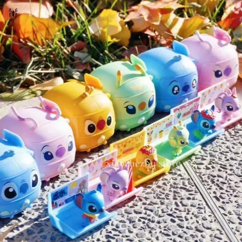 Disney Stitch Motor Home Series Anime Blind Box Statue Cute Kawaii Anime Figure Model Collection Zabawka dla dzieci Prezent