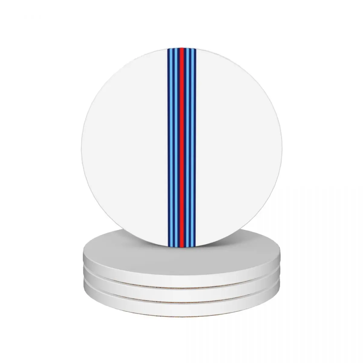 

Racing Stripes White Background II Ceramic Coasters (Set of 4) for drinks aesthetic drink set Coasters