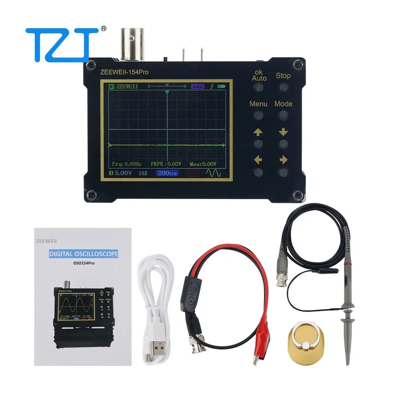 TZT ZEEWEII-154Pro DSO154Pro 18MHz 40MS/s/1MHz 40MS/s Digital Oscilloscope Signal Generator for Training Repair