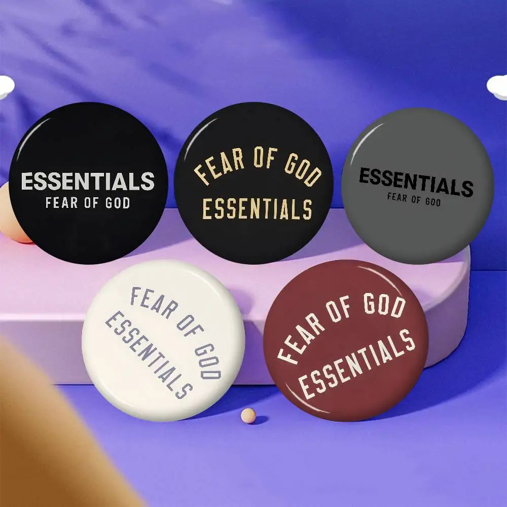Streetwear F-FEAR O-F G-GOD 58mm Cute Series Pins Funny Badge Interesting Animals Brooches Backpack Clothes Gift Accessory