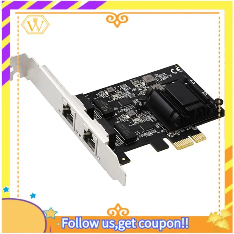 

A01K-PCIE до 2-портового гигабитной сетевой карты 2,5G, сервер для настольного компьютера, мягкая маршрутизация, 2500 м, высокоскоростной RJ45 RTL8125BG, черный ABS