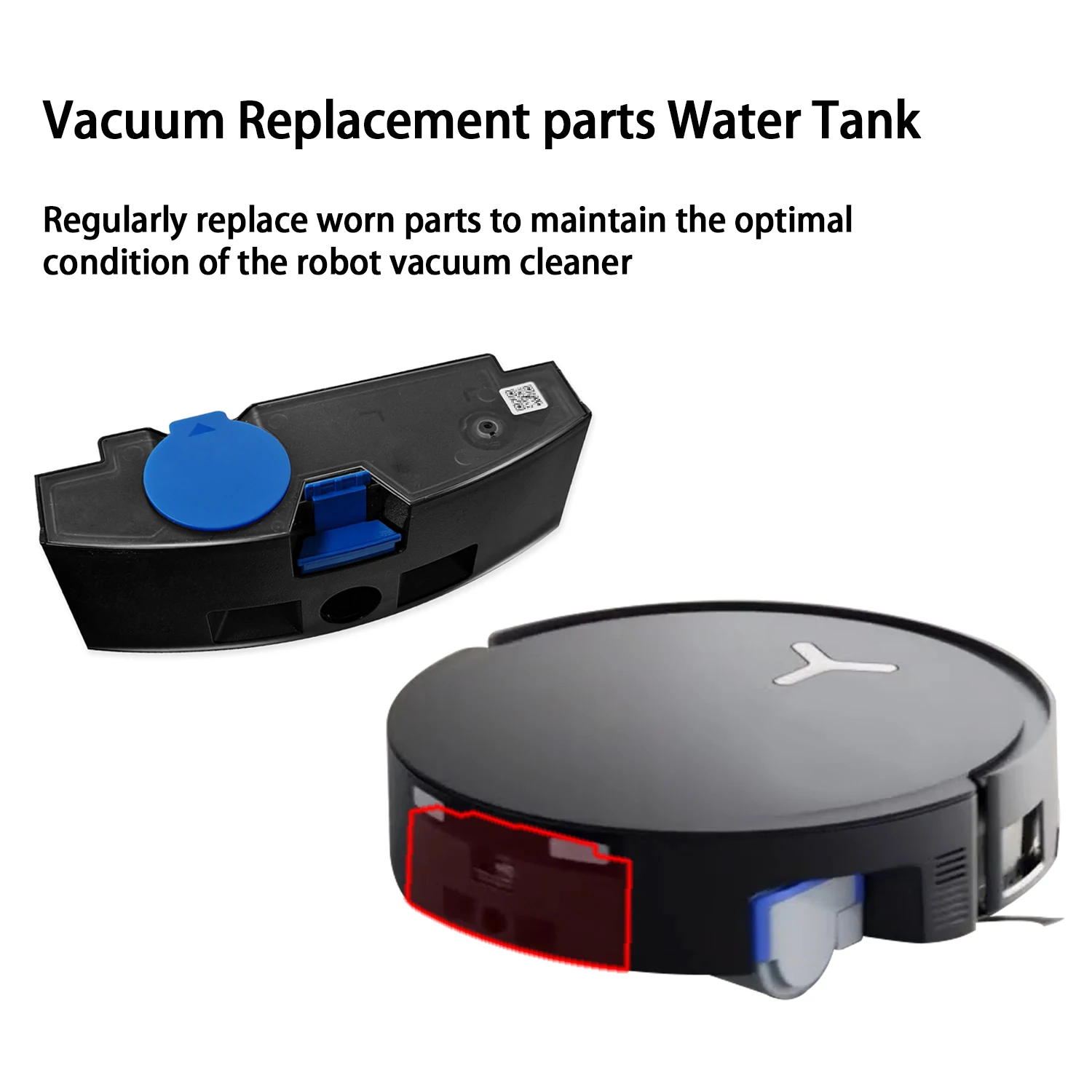 Replacement Water Tank for ECOVACS X8 Pro Omni/X8 Pro Plus Robot Vacuum Cleaner Sewage box Filter Baffle Replacement parts