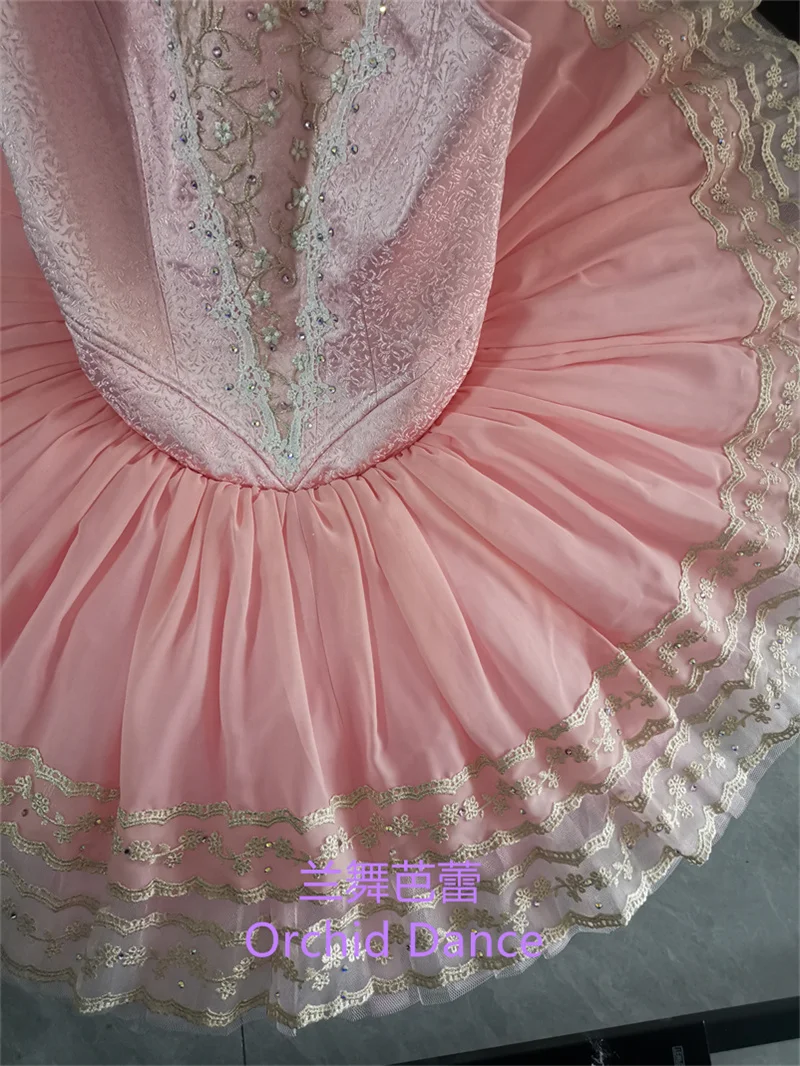 Costumes Tutu de Ballet rose du lac des cygnes pour femmes et adultes, vêtements de Performance professionnels à fleurs de haute qualité pour filles
