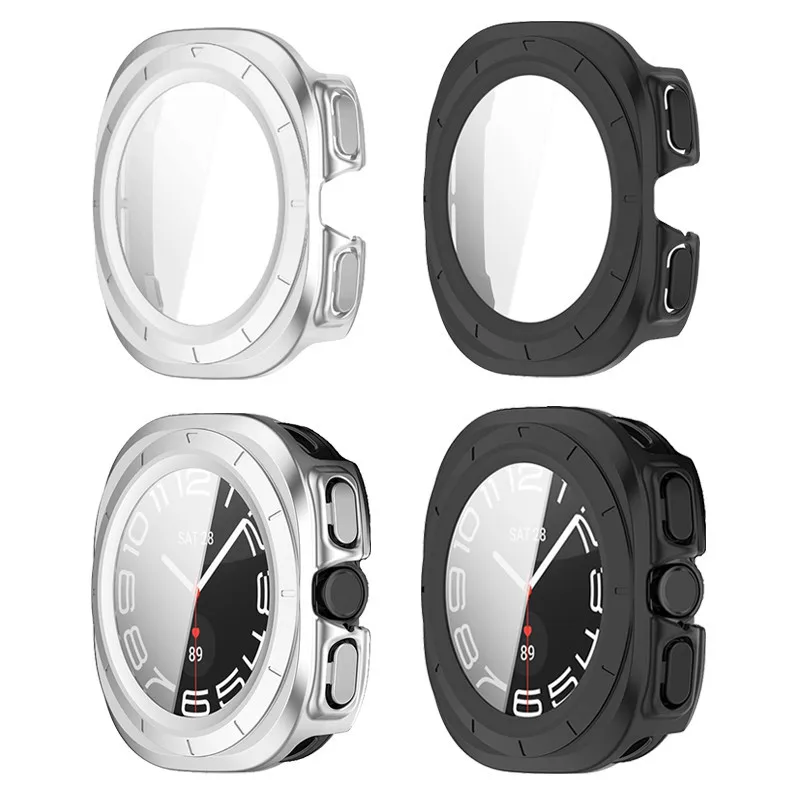 Casing kaca Tempered Samsung Galaxy Watch, gelang logam Ultra 47mm Milan tali Loop untuk jam Samsung Ultra 47mm